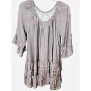 Paisley Vine boho cottagecore peasant tunic dress size XL EUC